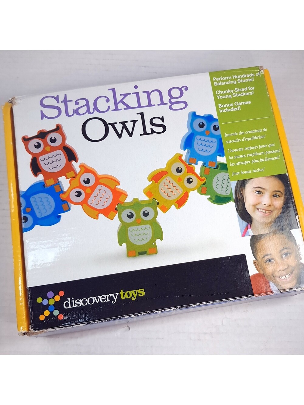Discovery Toys Stacking Owls Wooden Stacking Puzzle Game Educational Toy numbers